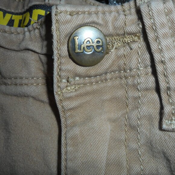 LEE EXTREME COMFORT: boy's jeans  sz 10S  ADJUSTABLE WAIST   khaki color - Picture 3 of 10
